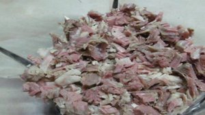 Салат с яблоком свеклой и свининой