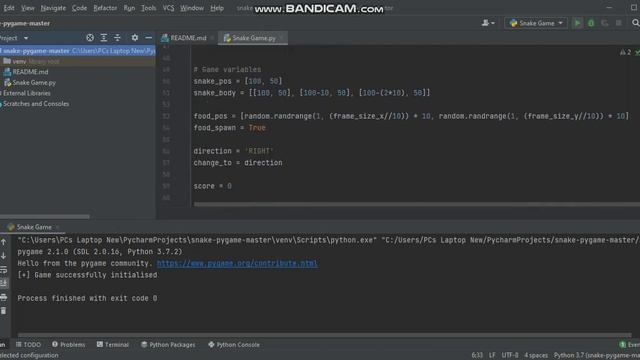 Snake Game On Pycharm - Python Programming Tutorials смотреть онлайн
