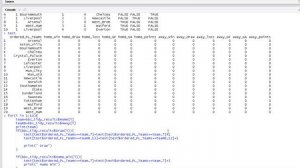 r programming language: football league table update solution using for loop to process results