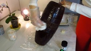 Как переделать старую вазу из керамики? Окрашивание вазы Marabu