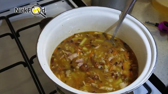 Гороховый суп на копченой курице