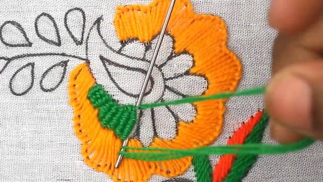 easy flower embroidery tutorial for beginners, new hand embroidery tutorial step by step #video_166