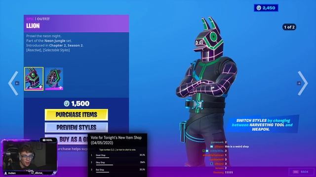 *NEW* POWER CHORD SKIN STYLE! - Viewers React To Fortnite Item Shop [May 3rd, 2020] смотреть онлайн