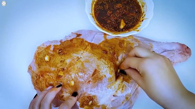 Баранья нога на мангале