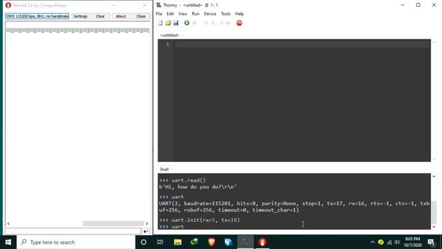 013 - ESP32 MicroPython: UART Serial in MicroPython смотреть онлайн