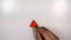 Мастер-класс: Шопкинс Арбуз из глины FIMO kids /Shopkins - Melonie pips - polymer clay tutorial