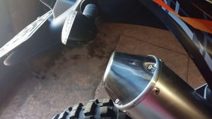 Огонь из глушителя после его доработки