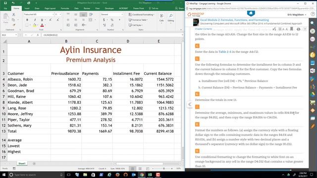 Excel Module 2 Lab 1 Solution Video