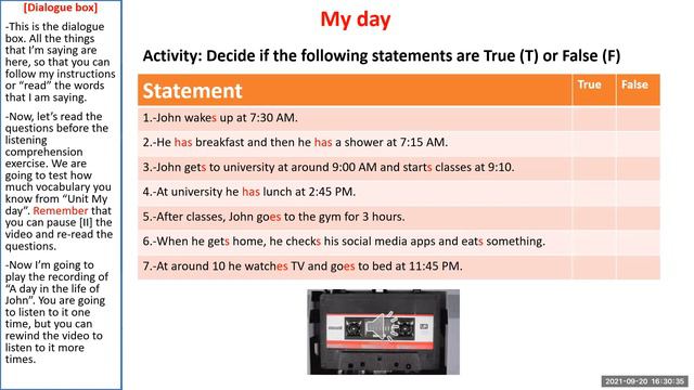 LCE001 Listening 4 My day смотреть онлайн