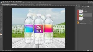 Water Bottle Mockup Psd