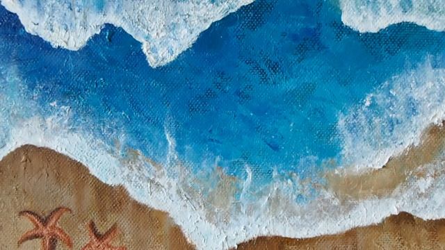 Картина маслом "Океан" на холсте. Интерьерная работа. Художник Войтенко Юлия