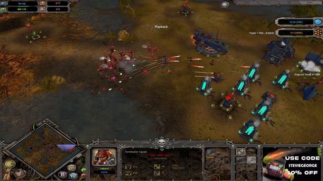 Dawn of War Soulstorm: 3 v 3 Adeptus Astartes vs The Forces of Chaos смотреть онлайн