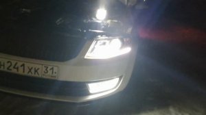 Сравнение ксенона и bi led Octavia a7.