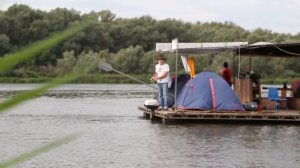 Путешествие на плотах, рыбалка с плота, отдых на Дону
