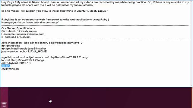 How to install RubyMine in ubuntu 17 zesty zapus смотреть онлайн