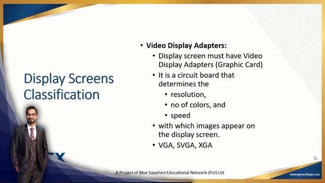 11 Class | Ch# 1 | Lecture # 7 | Output Devices (Display Screens, CRT)