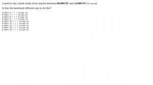 Running Bash Script Every Minute Between Two Times