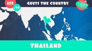 Guess the Country on the Map | 50 Countries Easy, Medium, Hard