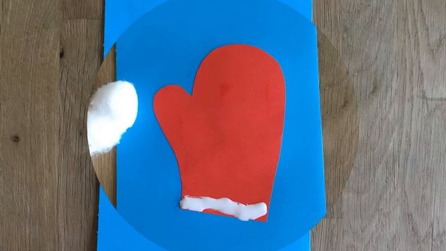 Аппликация варежка - деская поделка из ваты и бумаги смотреть онлайн