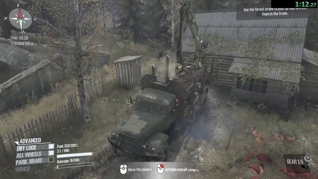 MudRunner: Crane Operator challenge speedrun 2:22.15