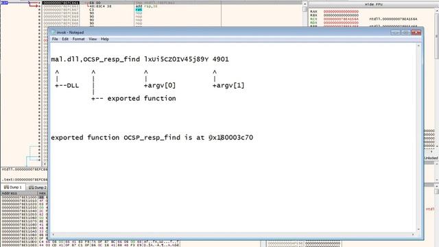 x64dbg: Analyze a malware dll's exported function with cmdline arguments смотреть онлайн