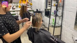 Как закрасить седину через мелирование / Стрижка Каре / Wella Illumina