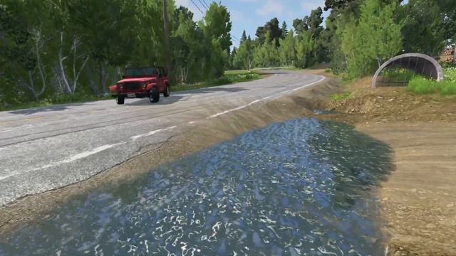Cars vs Pothole #12 (a puddle) - BeamNG.Drive смотреть онлайн