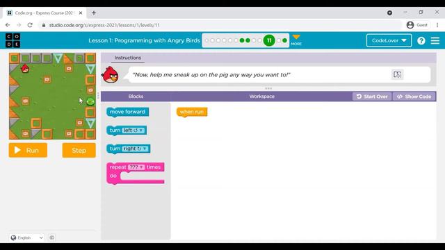 Free Coding exercise for kids || Sequence - Hands on exercise || Code.org