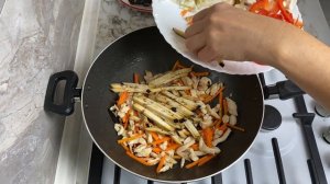 Лапша ВОК за 15 минут | Удон с курицей и овощами в соусе тереяки рецепт в домашних условиях.