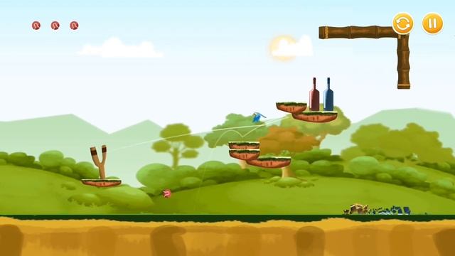 Knockdown Bottle Shooting game - Test your slingshot skills смотреть онлайн
