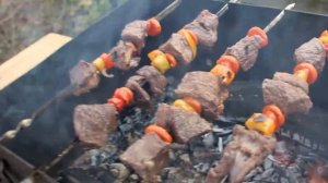 шашлык лося в виноградном маринаде