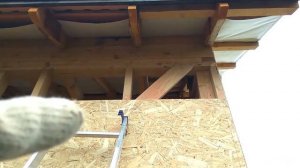 Баня ч 20. Обшивка стен и чернового пола листами ОСБ