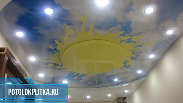 Натяжные потолки с фотопечатью неба, компания «Строй Сервис» смотреть онлайн