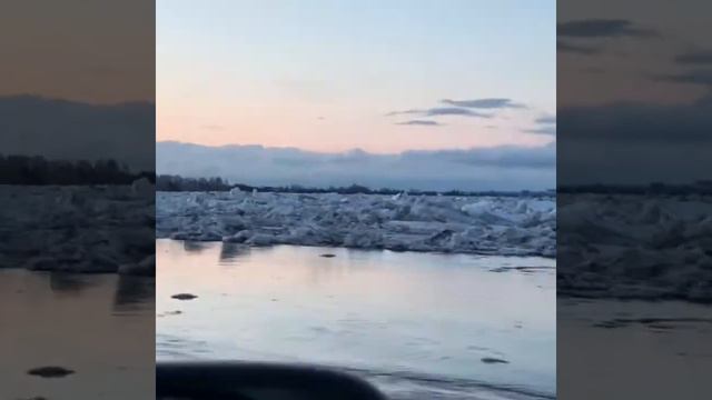 Ледоход в Томске река Томь