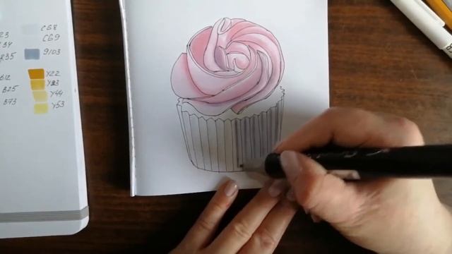 Вкусный кекс маркерами! Уроки скетчинга для начинающих