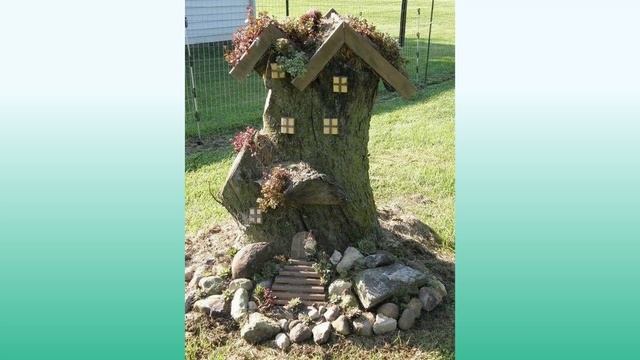ПНИ НА ДАЧЕ. Как сделать обычный пень украшением дачного участка. Идеи дизайна. смотреть онлайн