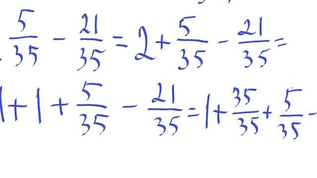 Вычитание смешанных чисел. 14-ый случай 2 смотреть онлайн