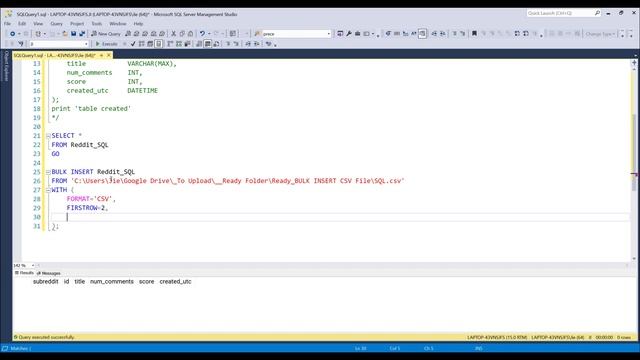 How To Upload CSV Files Using BULK INSERT SQL Statement In Microsoft SQL Server