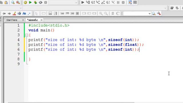 Sizeof operator in c programming part 1 tutorial no 19