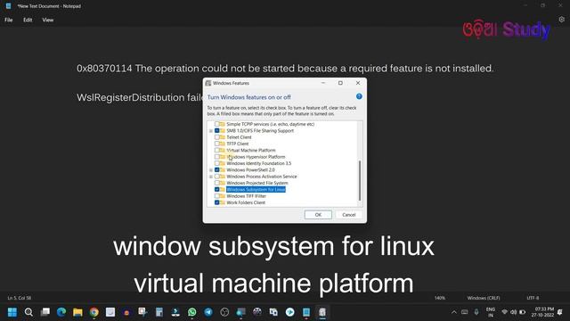 WslRegisterDistribution failed with error: 0x80370114 смотреть онлайн