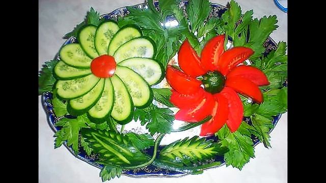 Украшение из овощей на праздничный стол