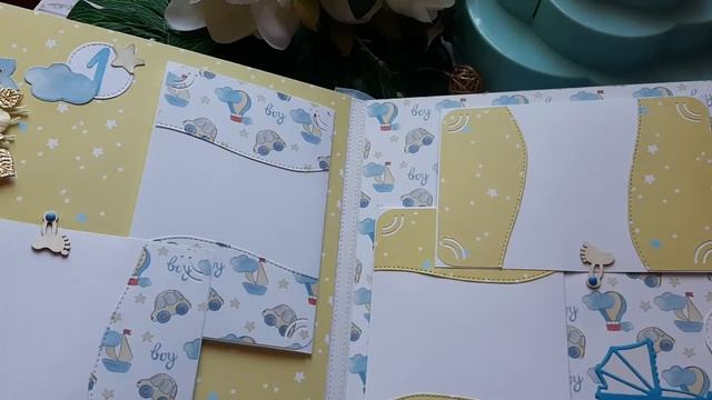 Обзор фотоальбома " Sweet baby boy"/Скрапбукинг смотреть онлайн