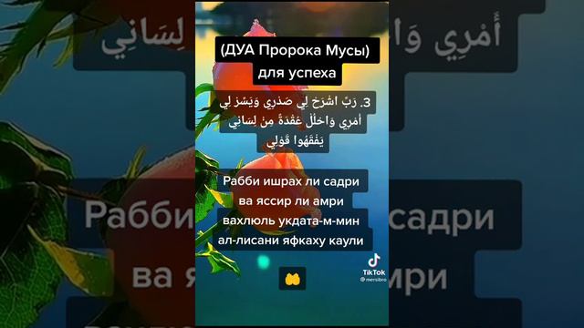 ДУА Пророка Мусы (для успеха)