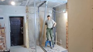 Делаем каркас для туалета - ЛЕГКО #каркас #профиль #новостройка #туалет #ремонт