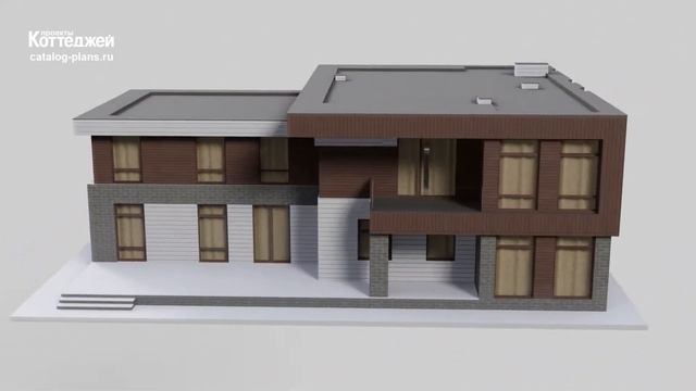 Проект дома в стиле хай-тек №46-06BG. Общая площадь: 390м². смотреть онлайн