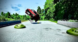 Машины на минном мосту - BeamNG drive