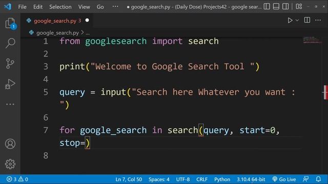 python project google search
