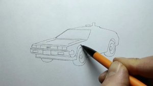 How to draw a DeLorean DMC-12 / Back to The Future car / drawing Delorean time machine