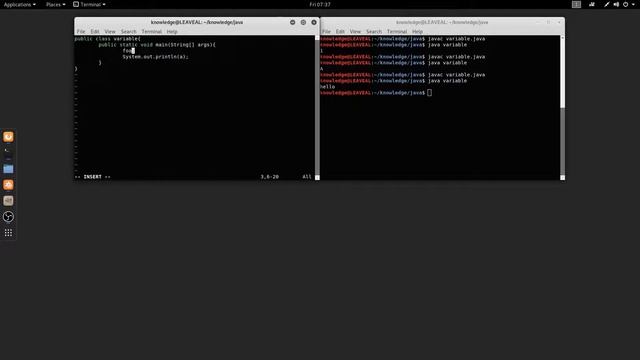 Java variable tutorial in Linux смотреть онлайн