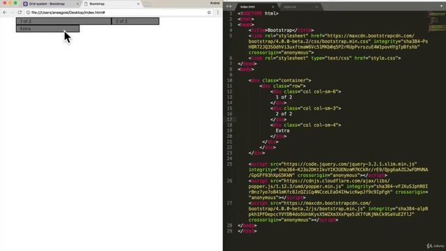 8. Bootstrap 4, Templates, And Building Your Startup Landing Page | 3. Bootstrap 4 Grid | смотреть онлайн